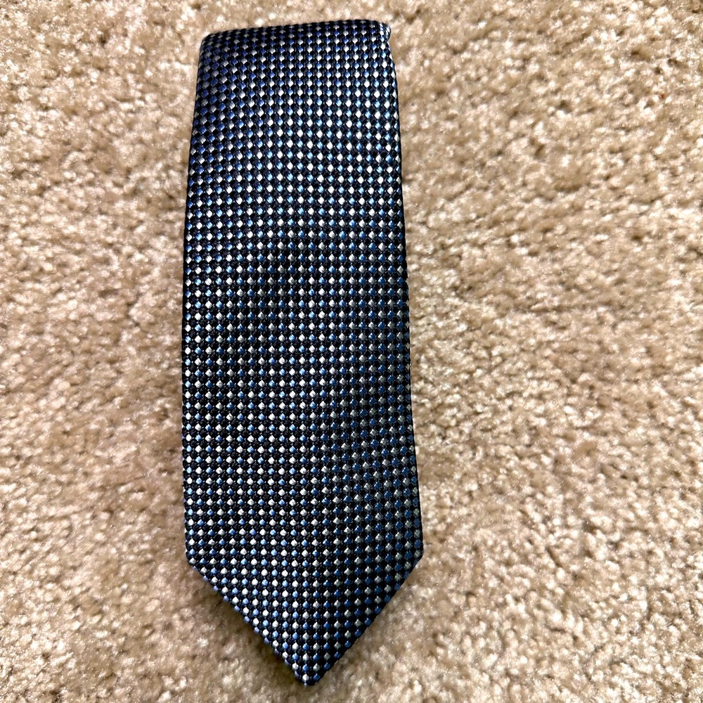 Westbury Boys Spotted Neck Tie Blue and White